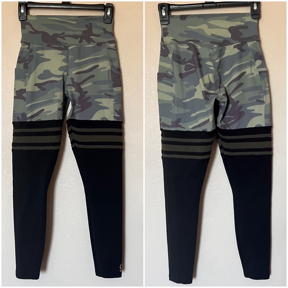 Bombshell Sportswear Camouflage and Black Leggings - Picture 3 of 14